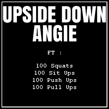 wod girl crossfit upside down angie