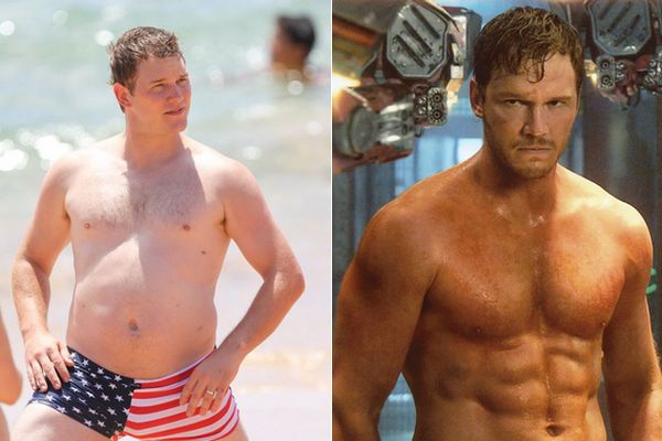transformation acteur musclé chris pratt avant après